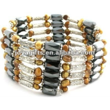 Magnetic Gold Pearl Perlés enroulés Bracelets &amp; Collier 36 &quot;